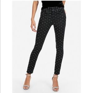 🌟NWT🌟Express Black Skinny Jeans w/Rhinestones